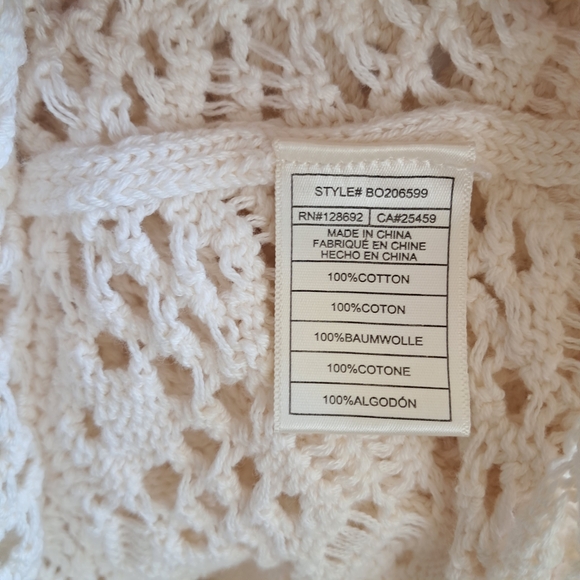 Steve Madden Cream Crochet Cardigan - Picture 7 of 9